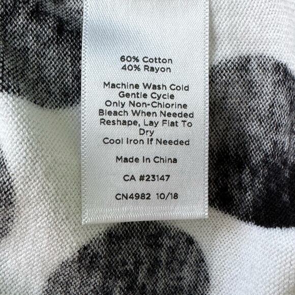 Talbots White and Black Polka Dot Cardigan Size Petite - Picture 8 of 8